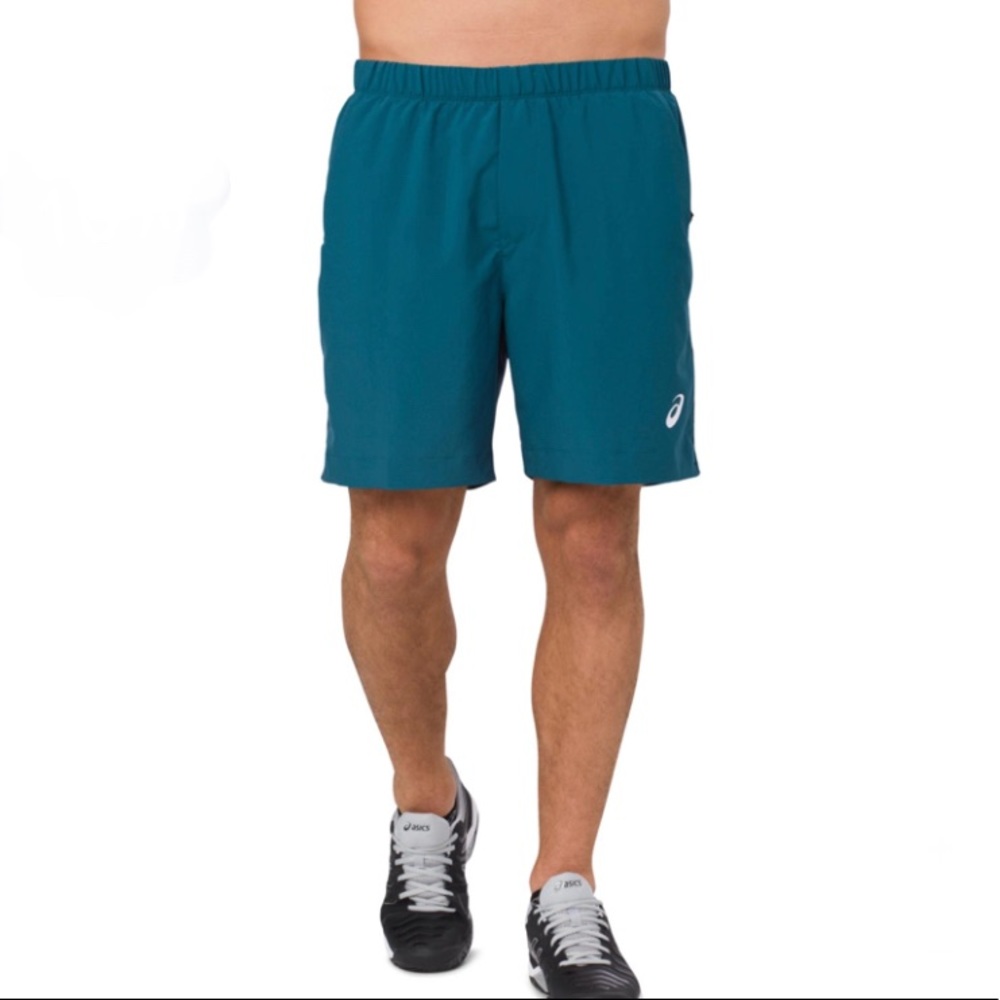 Asics Mens Tennis Shorts - Blue Steel